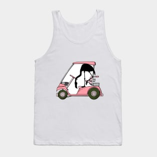 Golf Lovers Golf Humor with Flamingo Tank Top